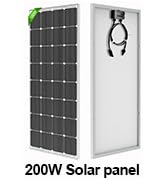 PANEL SOLAR MONOCRISTALINO 200W  CELL AMERICAN