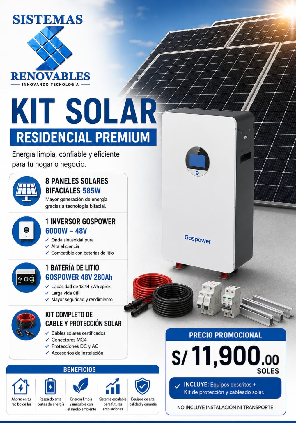 KIT SOLAR 14KWH RESIDENCIAL