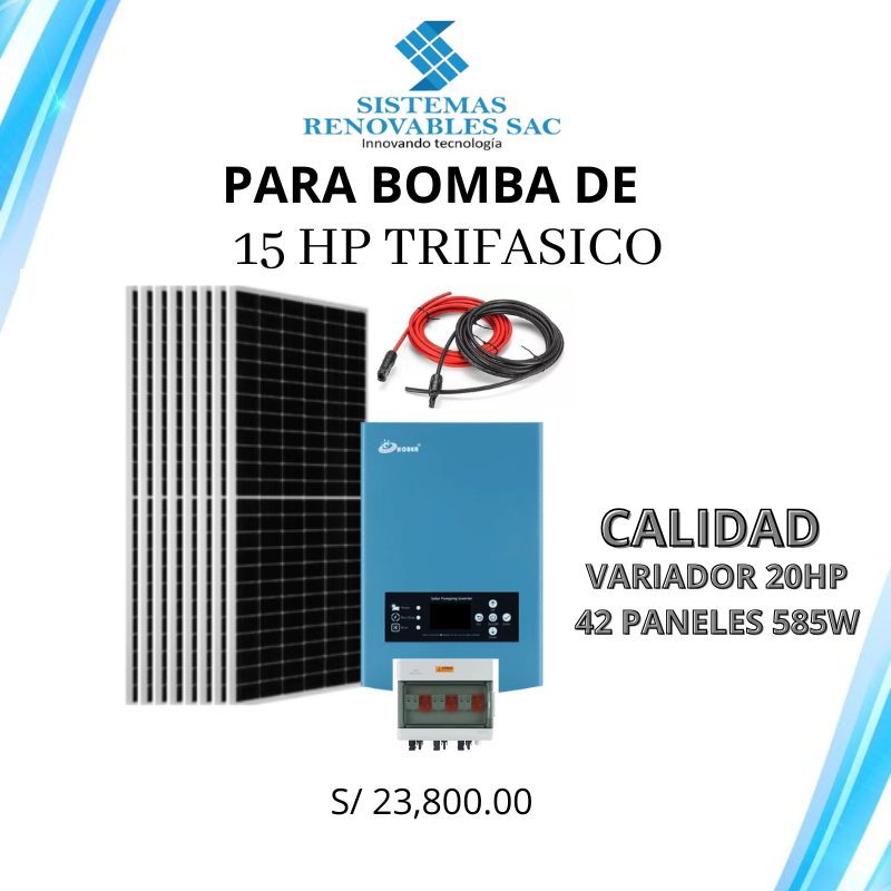 PARA BOMBA DE 15 HP TRIFASICO