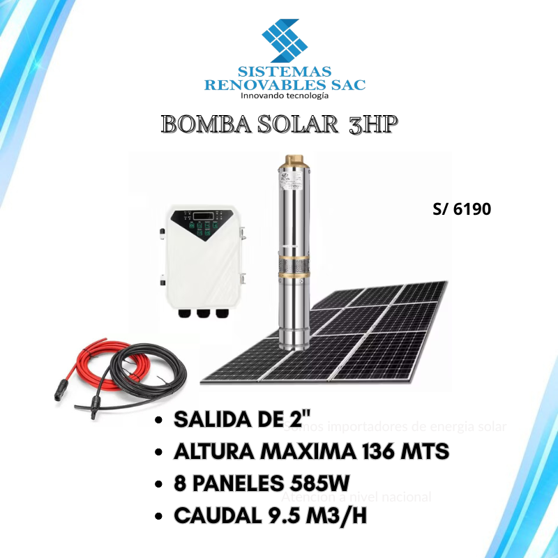 BOMBA SOLAR  3HP