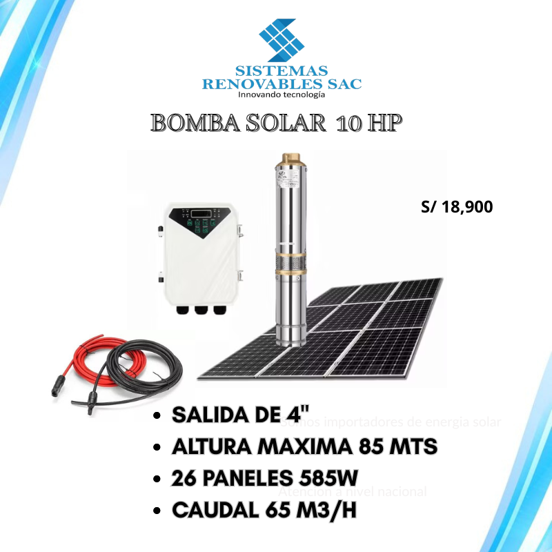 BOMBA SOLAR  10 HP