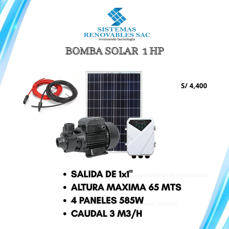 BOMBA SOLAR  1 HP